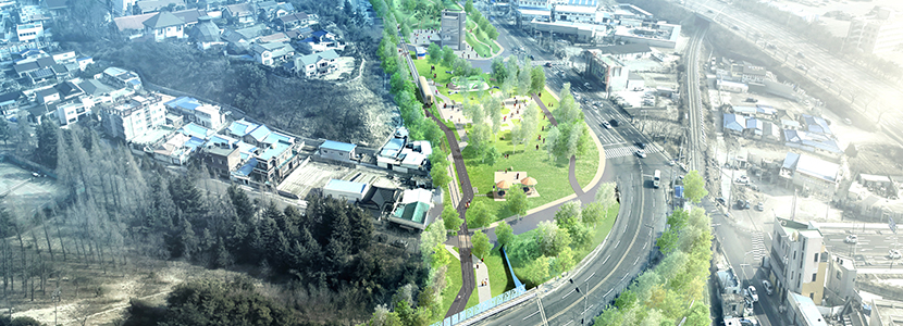 Railway site city forest